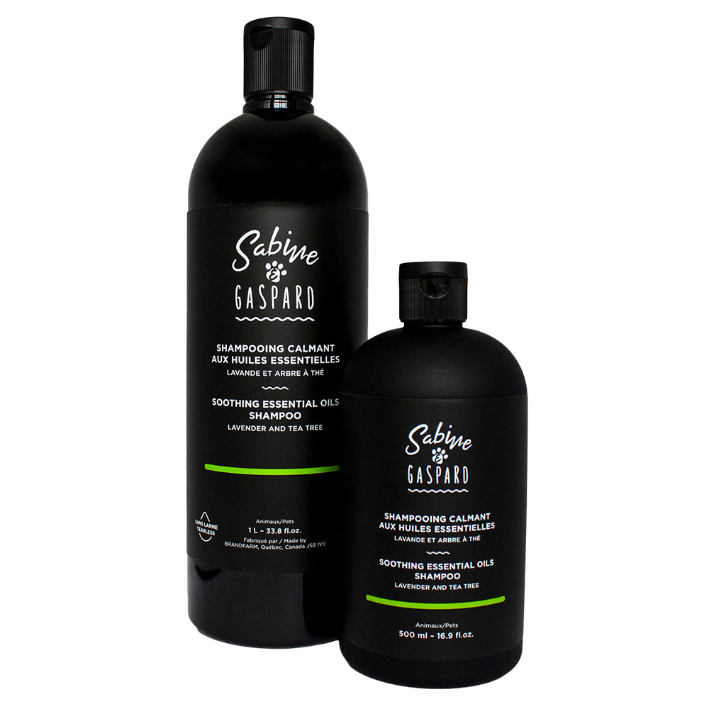 Shampoing calmant aux huiles essentielles Sabine & Gaspard 1L et 500ml